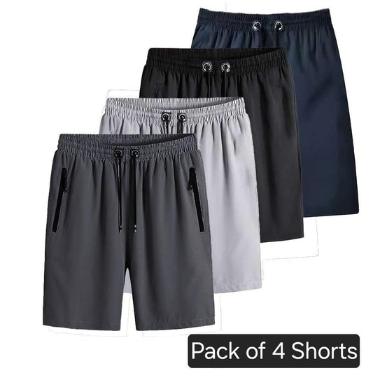 UrbanFlex Men's Cotton Shorts – Pack of 4
